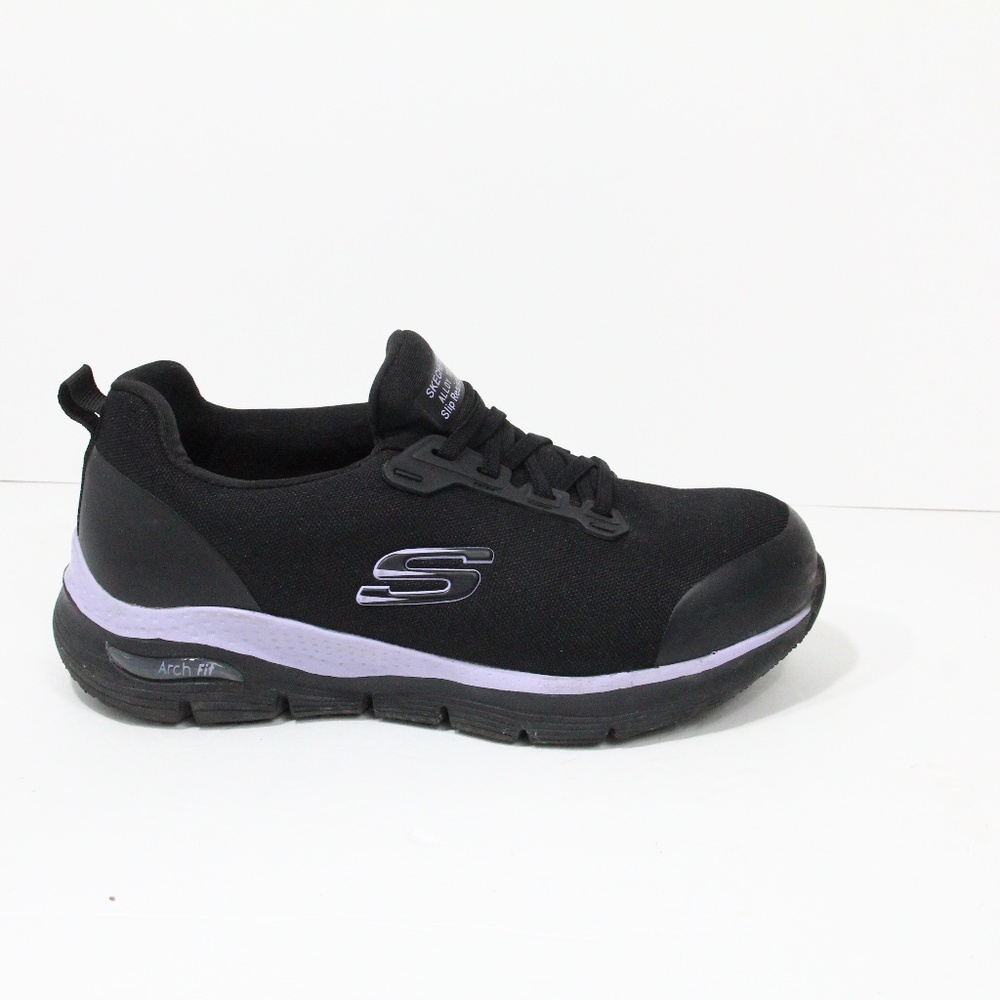 Skechers Work Shoes sz 6.5 Women Arch Fit Evzan Alloy Toe Slip Resistant